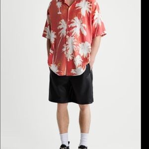 Zara faux leather black shorts.